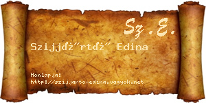 Szijjártó Edina névjegykártya